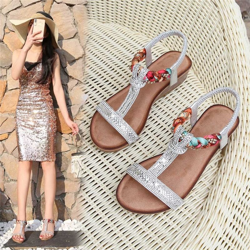 Tamara Dames Wedges Zomer Sandaal - Goud