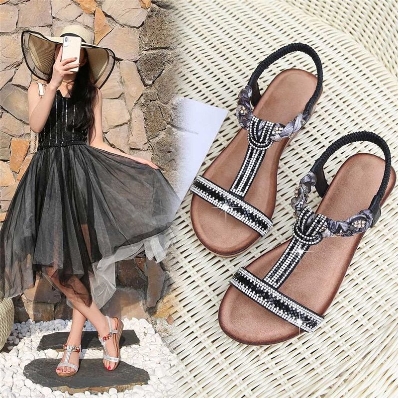 Tamara Dames Wedges Zomer Sandaal - Goud