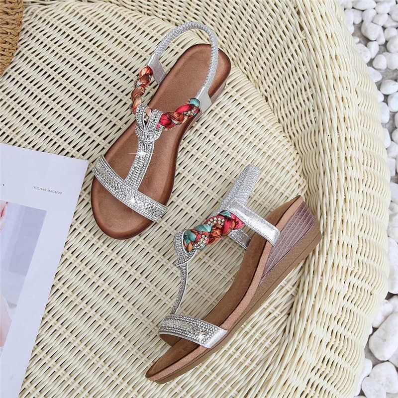 Tamara Dames Wedges Zomer Sandaal - Goud