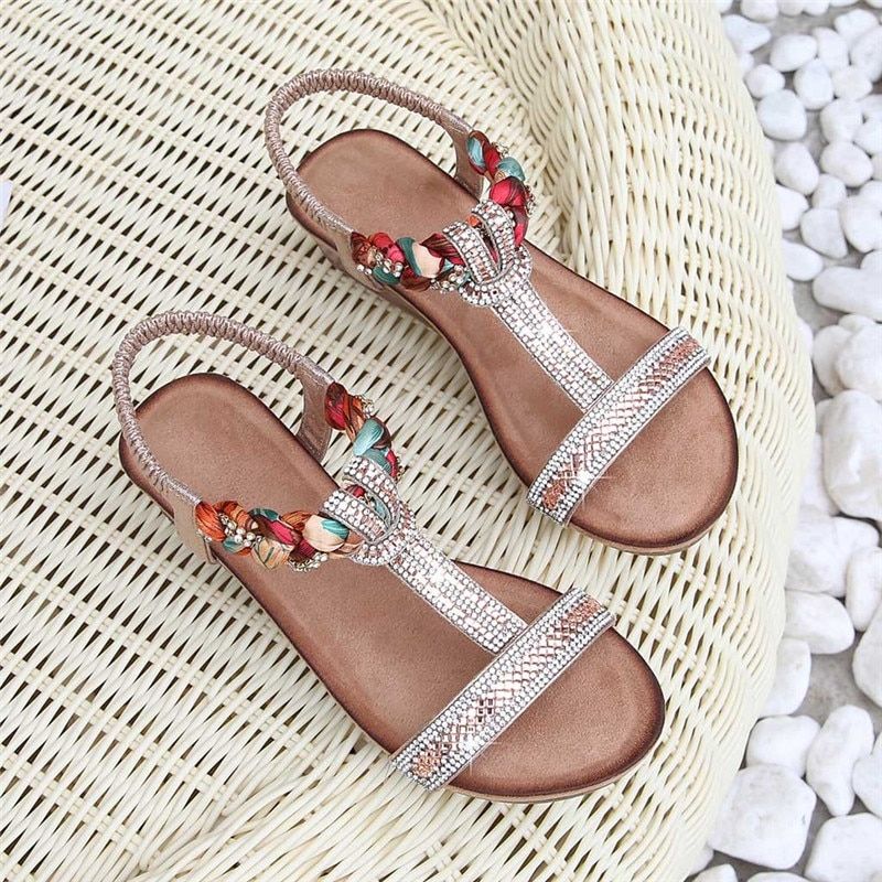 Tamara Dames Wedges Zomer Sandaal - Goud