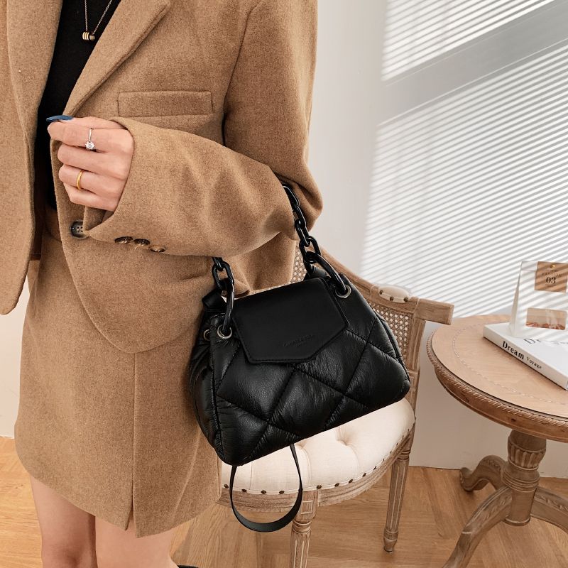 Tamoha Dames Designer Gewatteerde Leren Handtas - Beige