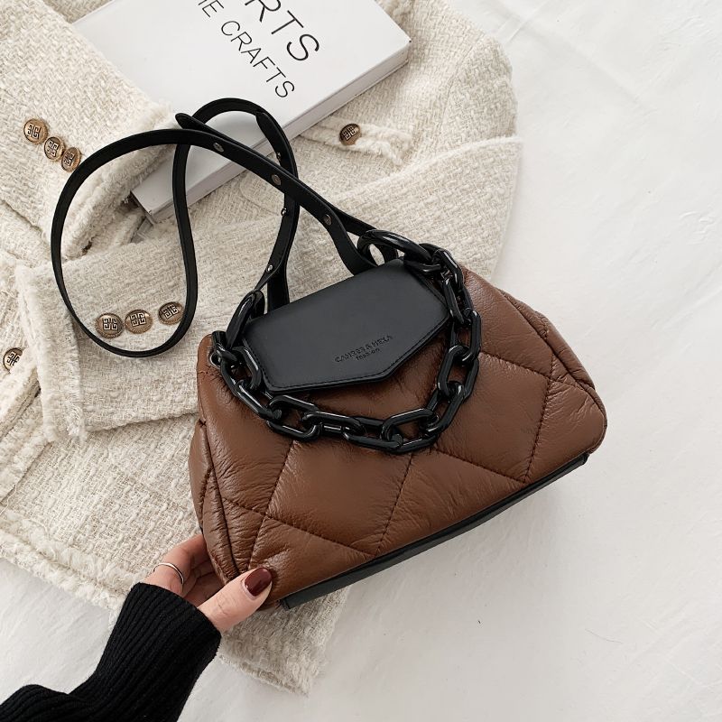 Tamoha Dames Designer Gewatteerde Leren Handtas - Beige