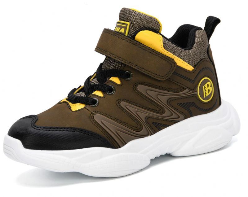 Tanji Jongenshoge Top Sneaker - Olijfgroen