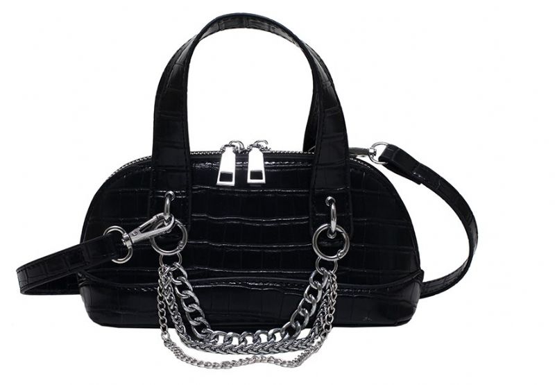 Tedy Dames Kunstleren Schouder Handtas - Zwart