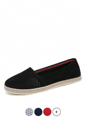 Tellez Dames Platte Ballet Leren Zwarte Schoenen