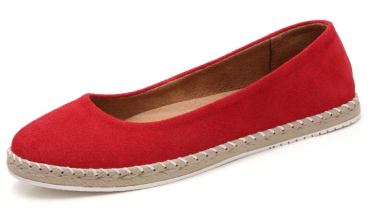 Tellez Dames Platte Ballet Leren Zwarte Schoenen - Zwart