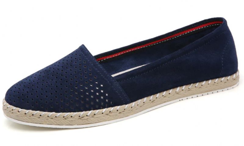 Tellez Dames Platte Ballet Leren Zwarte Schoenen - Zwart