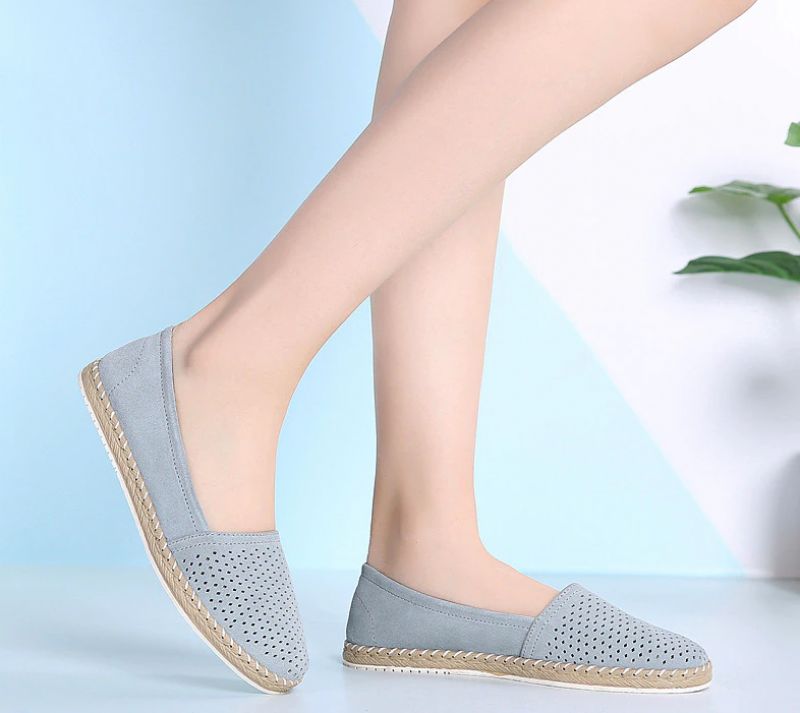 Tellez Dames Platte Ballet Leren Zwarte Schoenen - Zwart