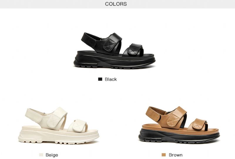 Temis Leren Platform Sandaal Voor Dames - Bruin
