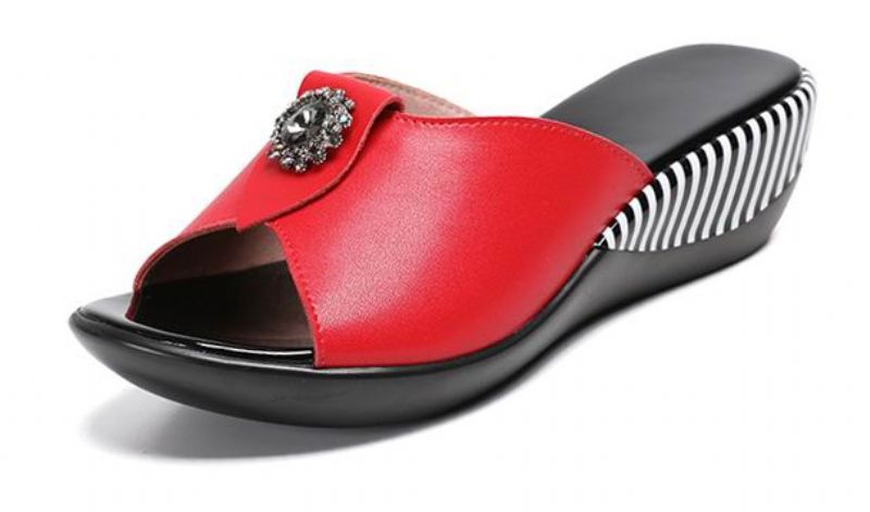 Teresa Dames Antislip Slipper Sandaal - Zwart