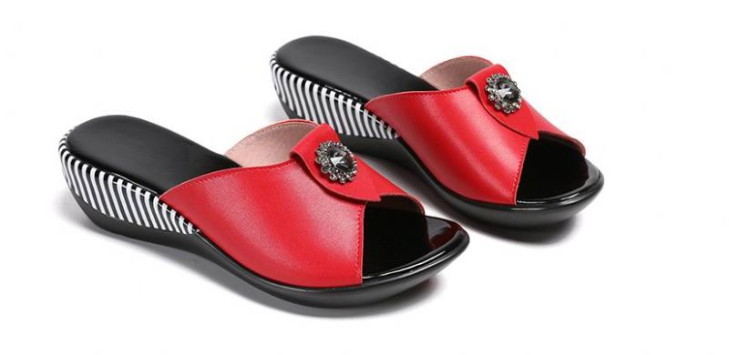 Teresa Dames Antislip Slipper Sandaal - Zwart