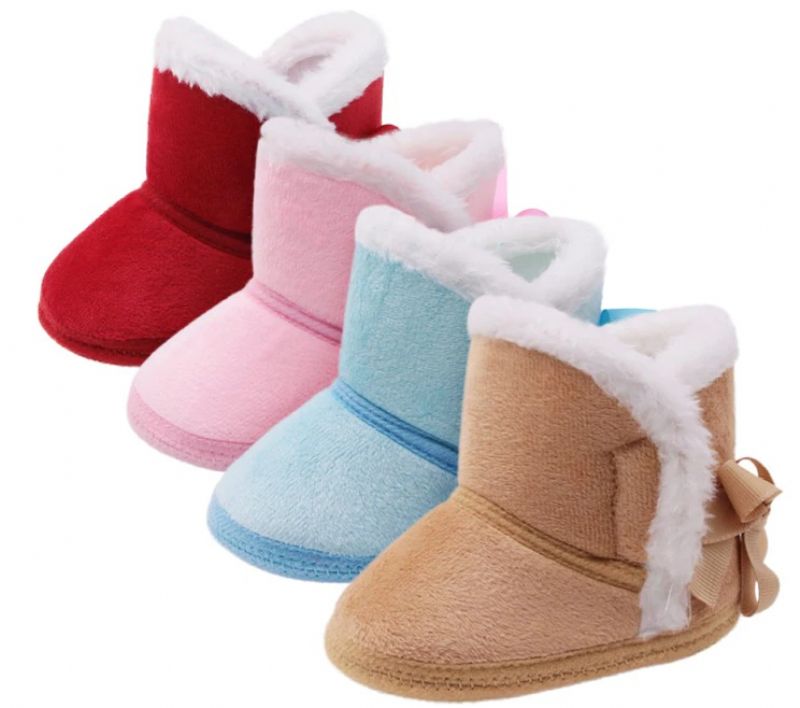 Tezza Baby Meisjes Warme Laarzen - Rood Bont