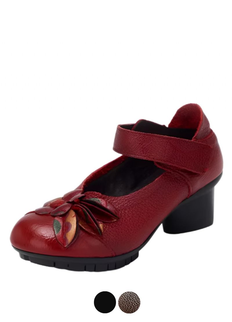 Thalia Dames Etnische Stijl Ronde Neus Pumps