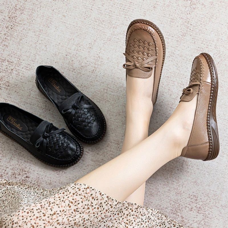 Thalia Dames Loafer Schoenen - Khaki