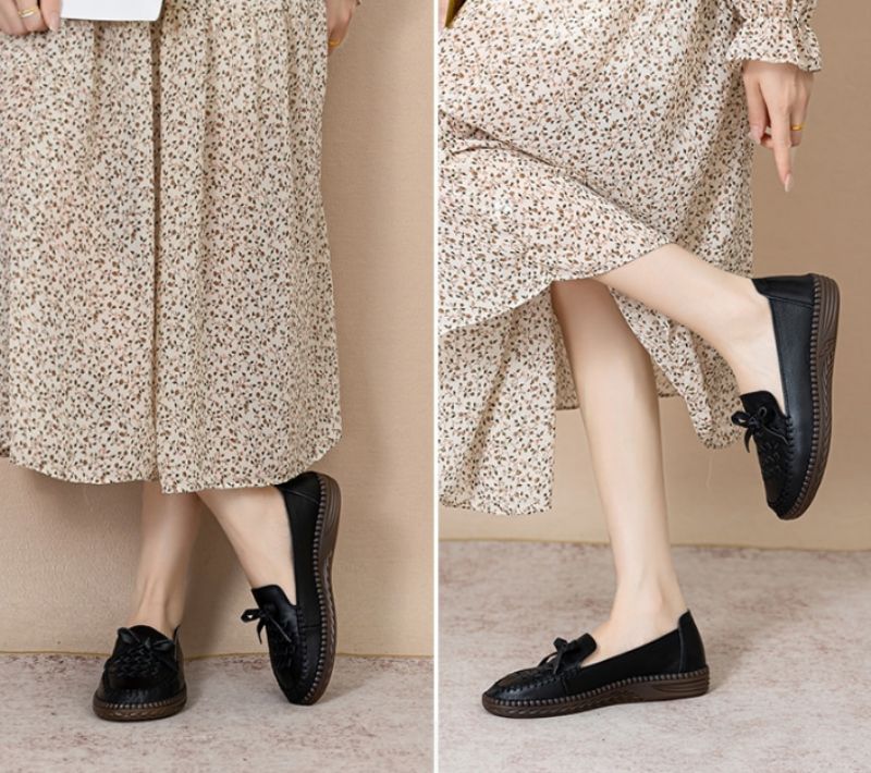 Thalia Dames Loafer Schoenen - Khaki
