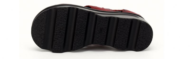 Theodora Dames Wedges - Rood