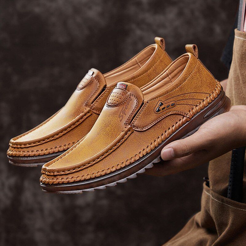 Timon Heren Loafers Casual Schoenen - Geel
