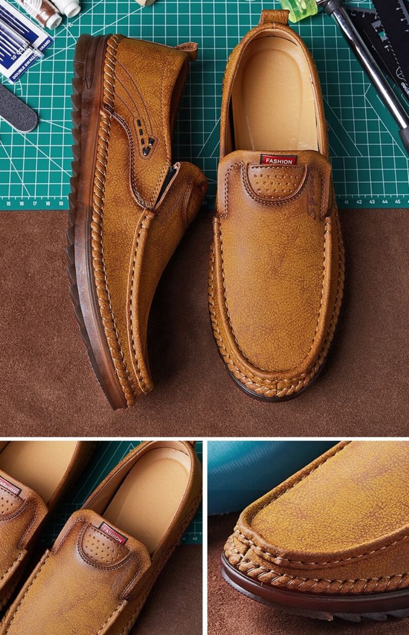 Timon Heren Loafers Casual Schoenen - Geel