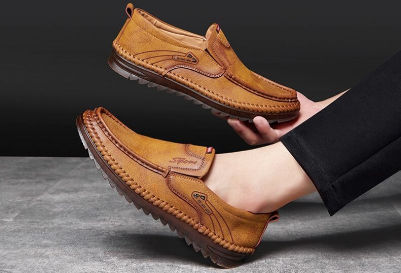 Timon Heren Loafers Casual Schoenen - Geel