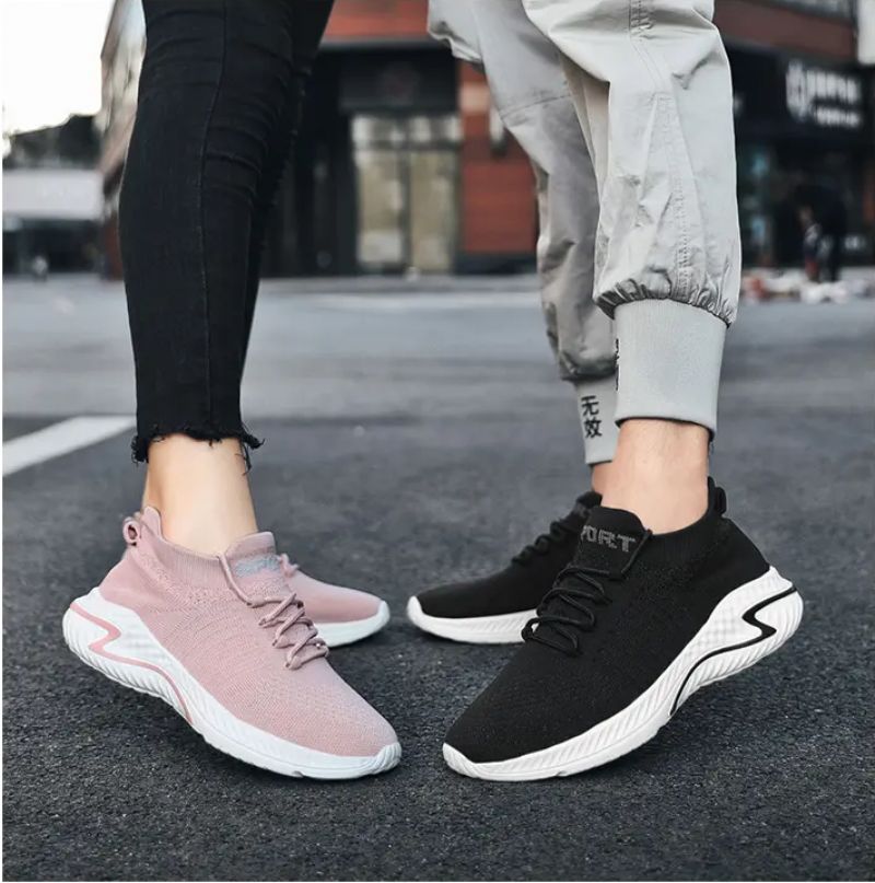 Timy Unisex Hardloopsneaker Voor Heren - Zwart Wit