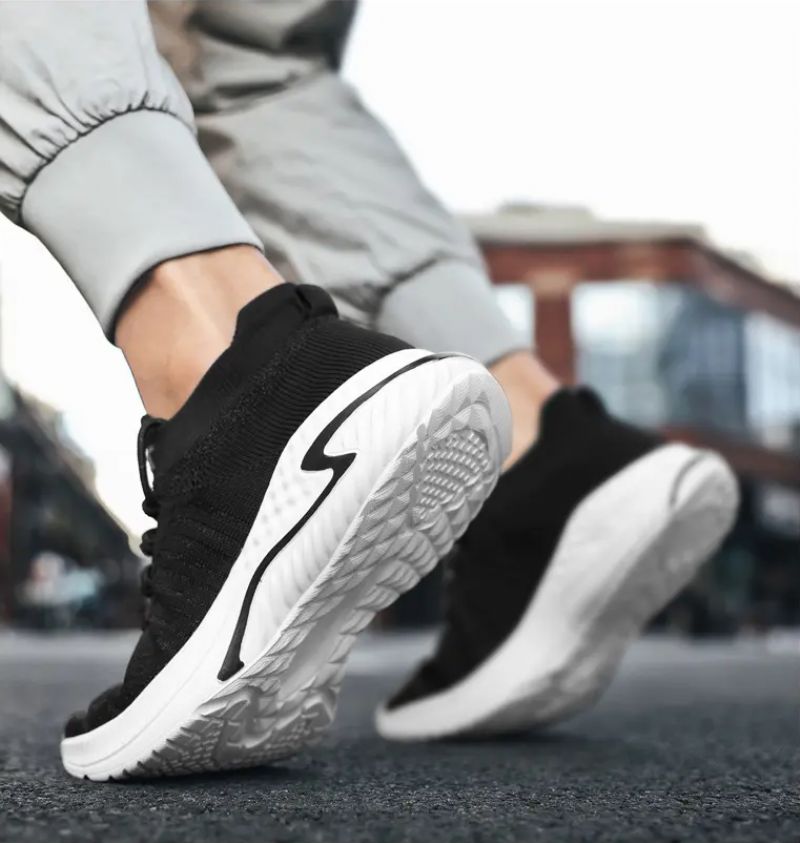 Timy Unisex Hardloopsneaker Voor Heren - Zwart Wit