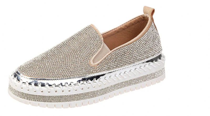 Tintin Dames Platte Schoenen Met Platform - Zwart