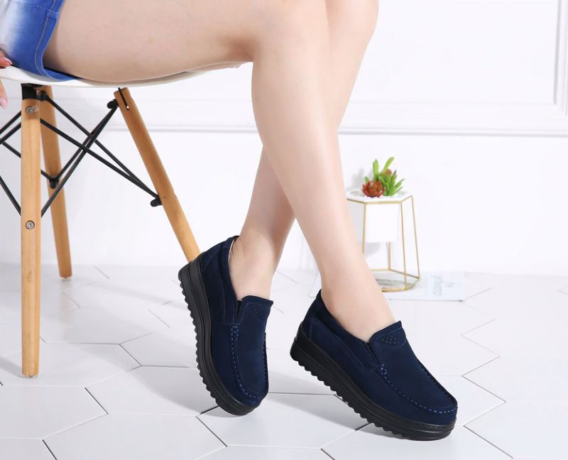 Tirsa Dames Platform Schoenen - Blauw