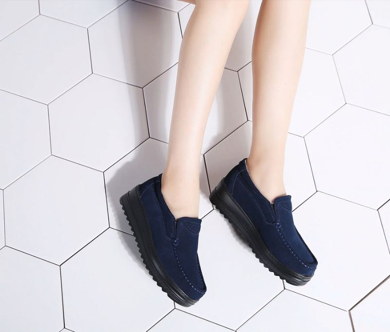Tirsa Dames Platform Schoenen - Blauw