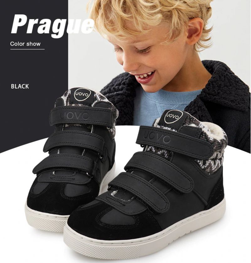 Torrez Unisex Warme Sneaker Voor Kinderen - Zwart Bont