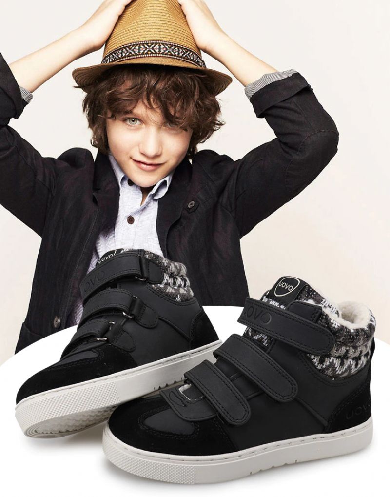 Torrez Unisex Warme Sneaker Voor Kinderen - Zwart Bont