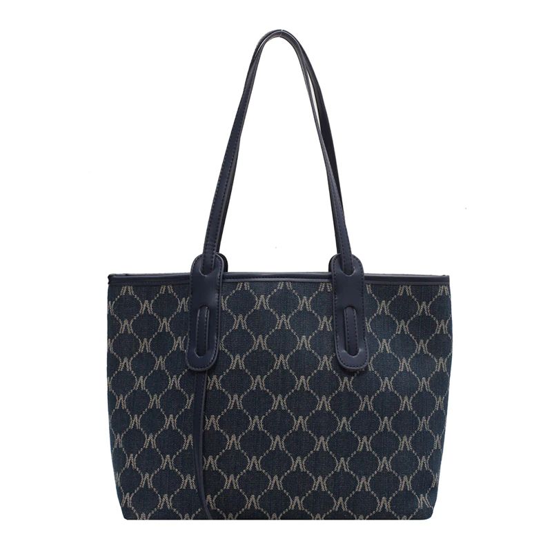 Towny Dames Designer Hoge Capaciteit Tote Handtas - Blauw