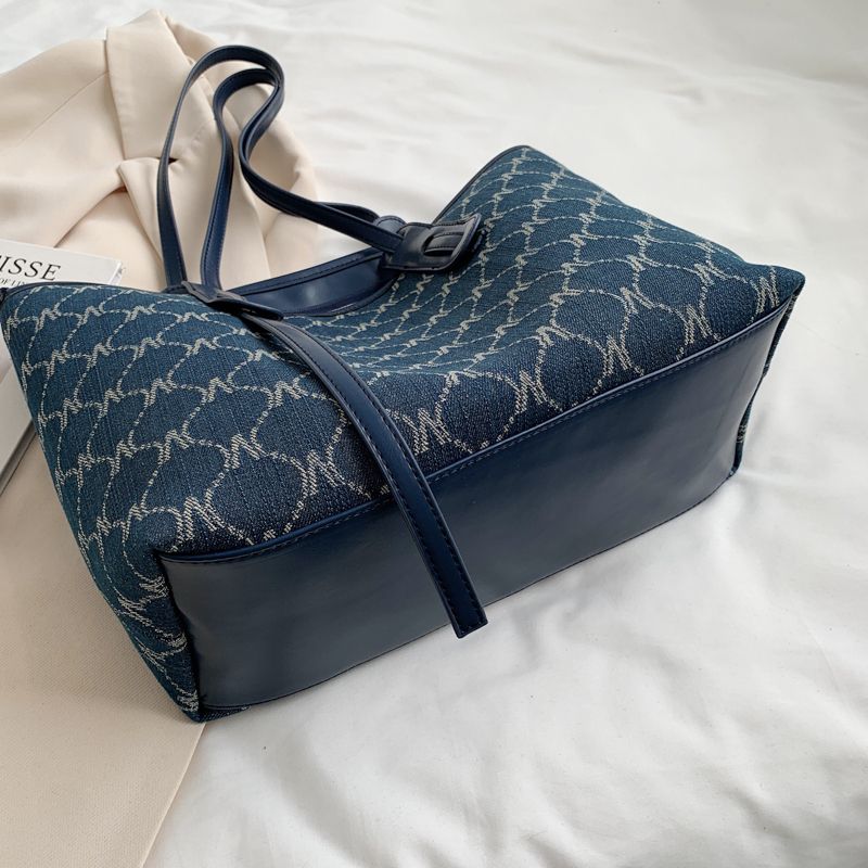 Towny Dames Designer Hoge Capaciteit Tote Handtas - Blauw