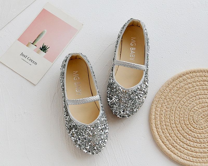 Tracy Meisjes Platte Schoenen - Zilver