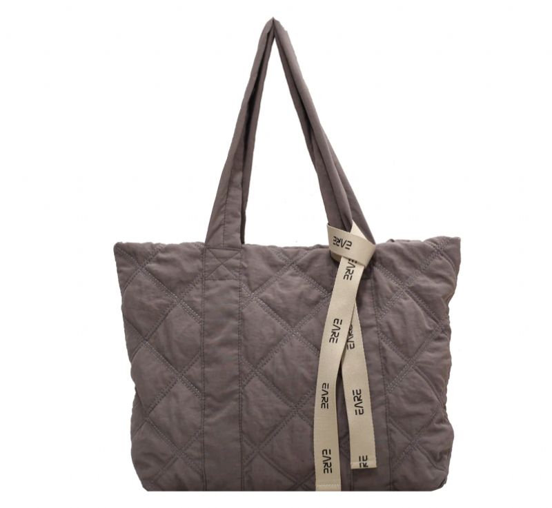 Trillo Dames Gewatteerde Nylon Handtas - Grijs