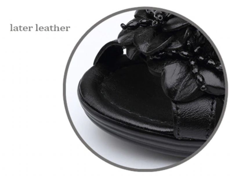Trina Dames Elegante Wedge Sandaal - Zwart