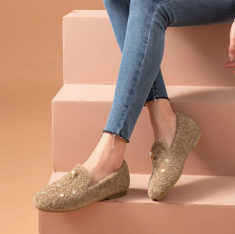 Trina Dames Loafer Schoenen - Bruin