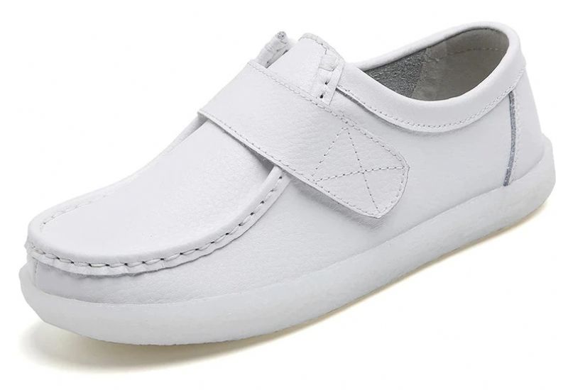 Trina Dames Warme Kunstleren Platte Schoenen - Wit 1