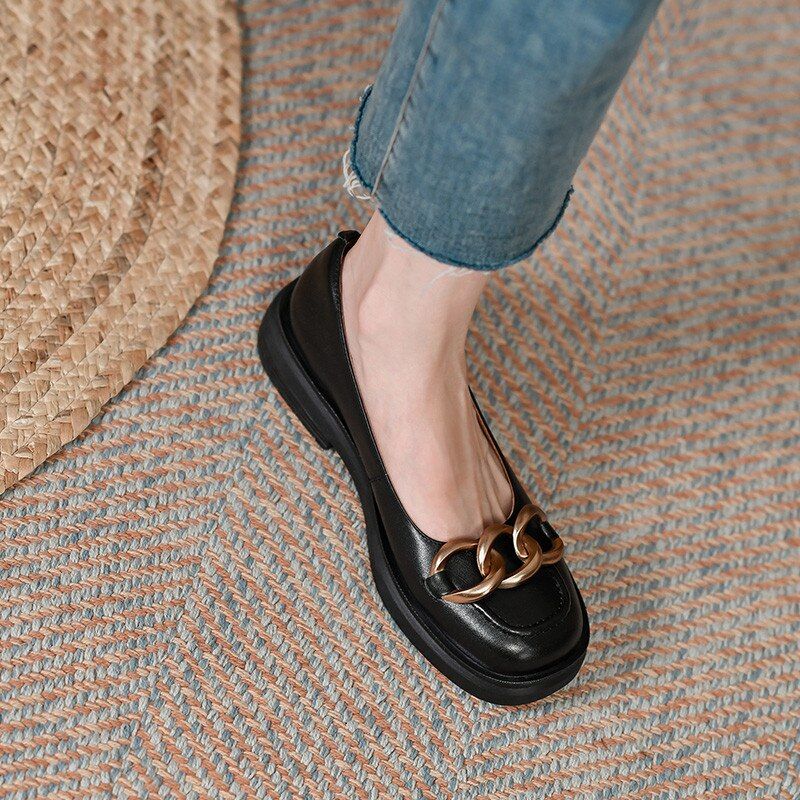Trina Platte Kettingschoenen Voor Dames - Been