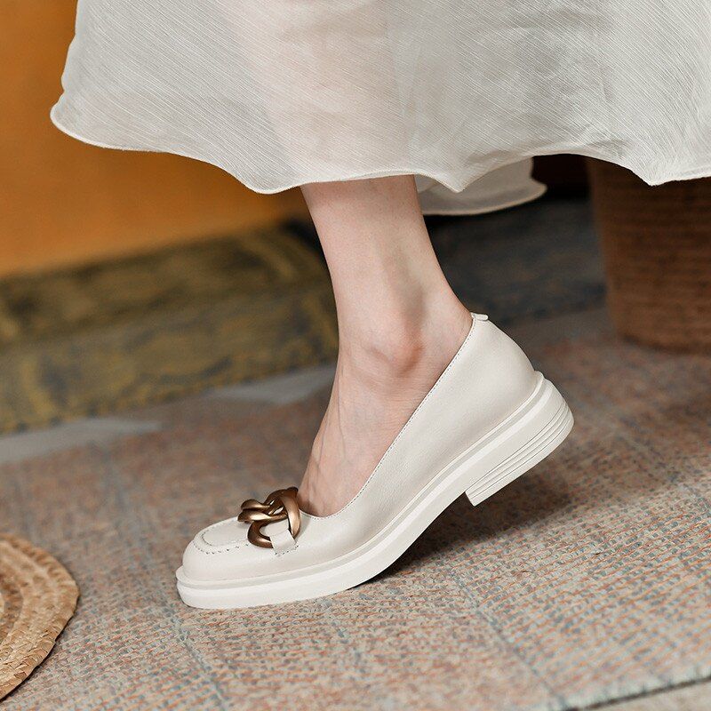 Trina Platte Kettingschoenen Voor Dames - Been