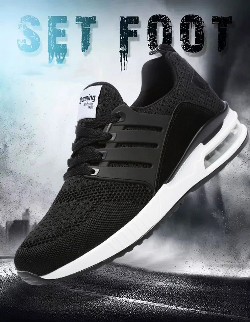Trivial Unisex Ademende Sneaker - Zwart