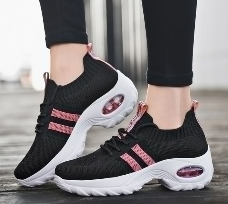 Trixie Dames Sneaker Zwarte Schoenen - Zwart