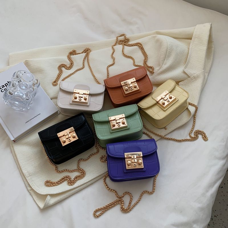 Trixy Dames Mini Leren Handtas Met Ketting - Zwart