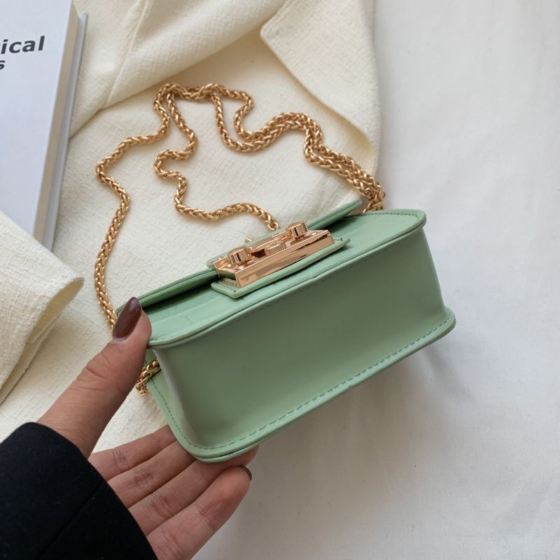 Trixy Dames Mini Leren Handtas Met Ketting - Zwart