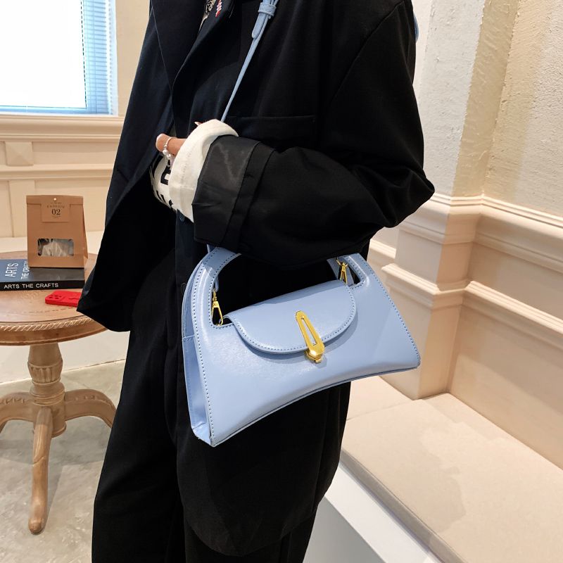Trixzy Dames Kleine Designer Leren Handtas - Blauw