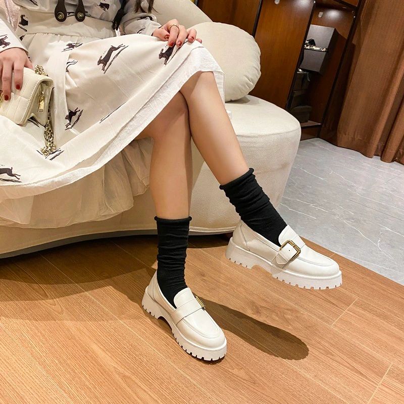 Tula Dames Platform Slip-on Loafer Schoenen - Wit