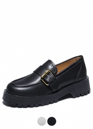 Tula Dames Platform Slip-on Loafer Zwarte Schoenen