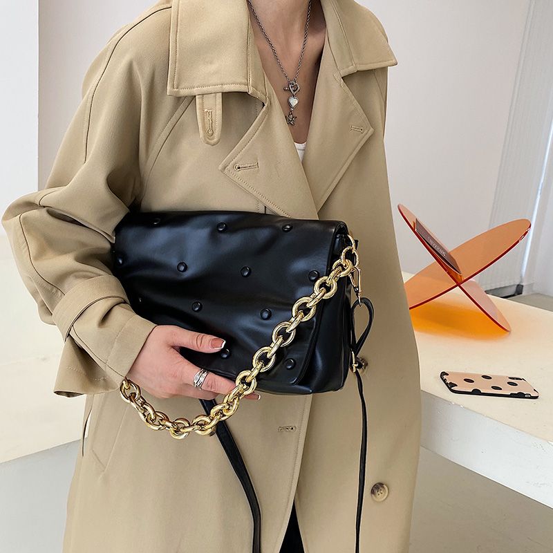Tulia Dames Ketting Leren Luxe Designer Crossbody Handtas - Zwart