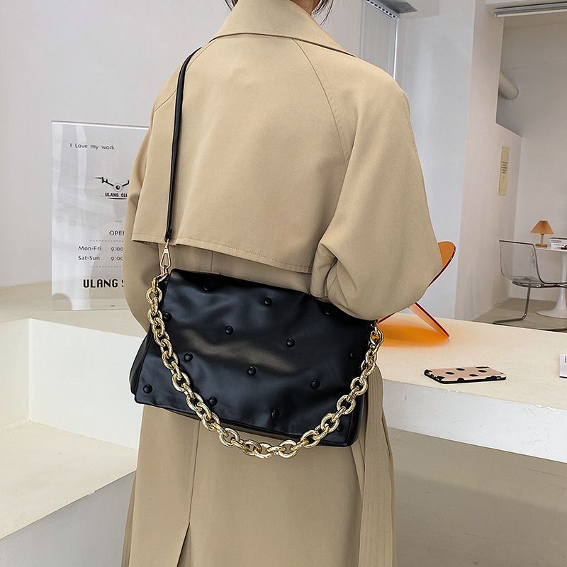 Tulia Dames Ketting Leren Luxe Designer Crossbody Handtas - Zwart