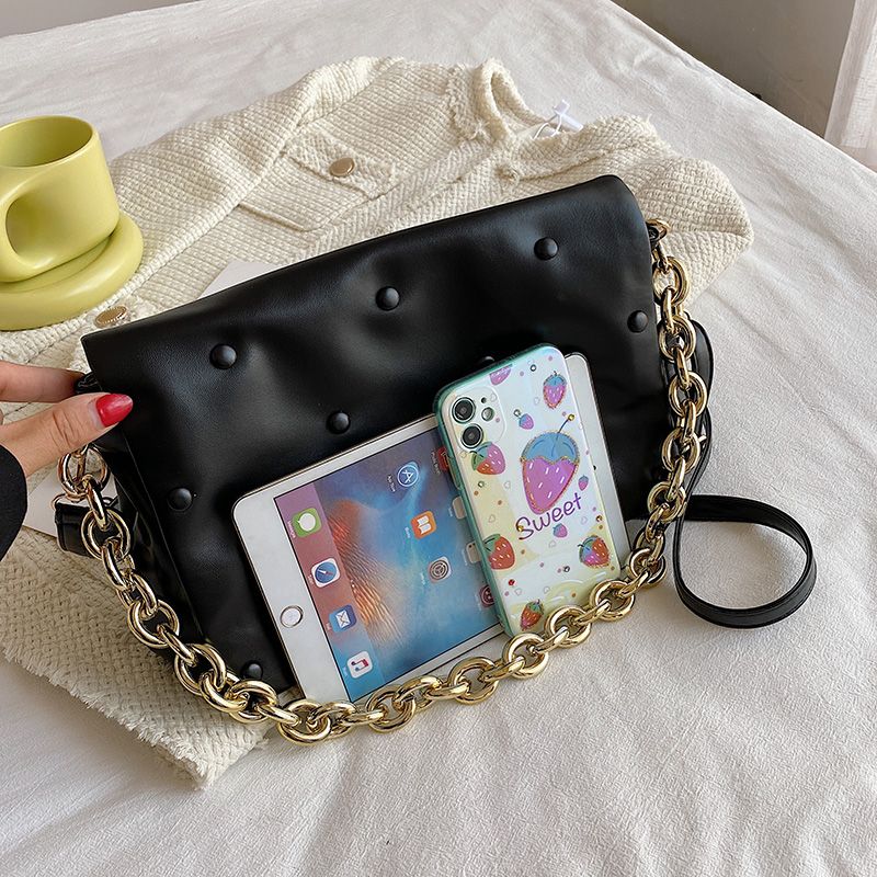 Tulia Dames Ketting Leren Luxe Designer Crossbody Handtas - Zwart
