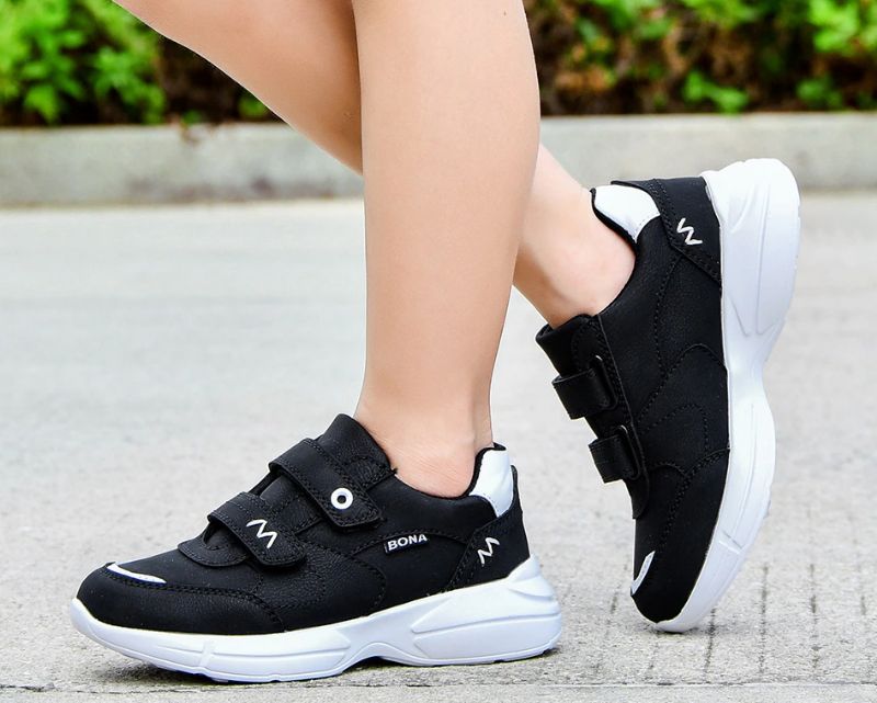 Turman Unisex Kinder Hardloopschoenen - Zwart